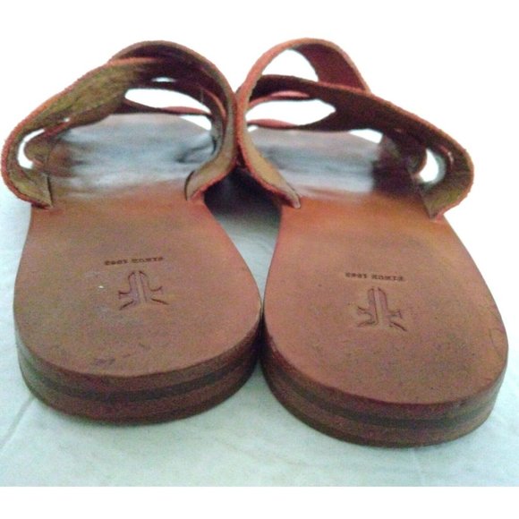 Frye Womens Carla Criss Cross Red Suede Leather Sandals Slides Flip Flops 6.5 M - Picture 8 of 12